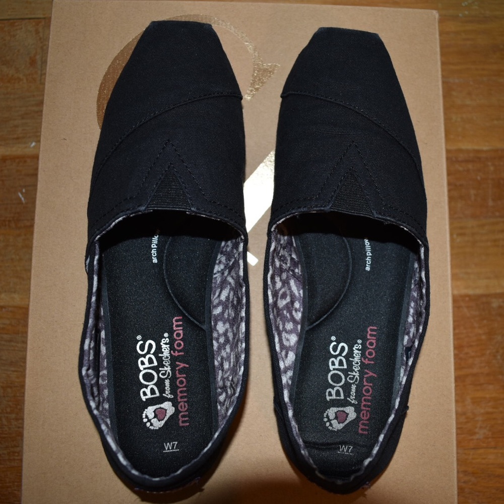 Black slip on shoes